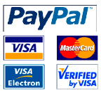 metodi di pagamento: PayPal, carta di credito, bonifico bancario